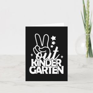 Tarjeta Nuestro graduado de jardín de infantes último día