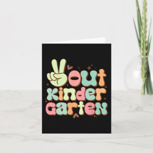 Tarjeta Nuestro kínder lindo genial último día de kínder