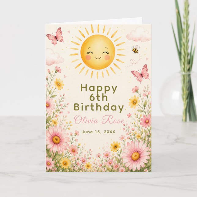 Tarjeta Nuestro Pequeño Rayo de Sol (Anverso)