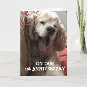 TARJETA **NUESTRO PRIMER ANIVERSARIO* LLENO DE AMOR / DIVE