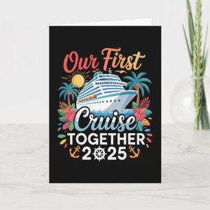 Tarjeta Nuestro Primer Crucero 2025 Viaje Juntos Pareja A