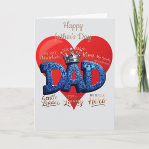 Tarjeta Nuestro Rey del Corazón Papá Personalizado