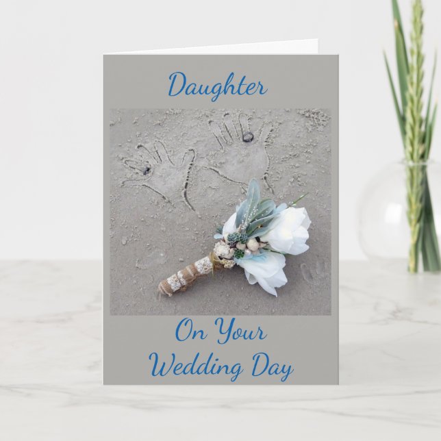 TARJETA NUESTROS **DESEOS PARA SU BODA** HIJA (Anverso)