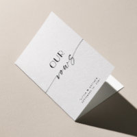 Nuestros Votos | Boda Minimalista Moderna Limpia y