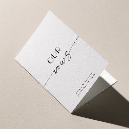 Tarjeta Nuestros Votos | Boda Minimalista Moderna Limpia y