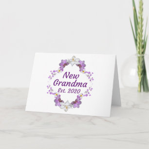 Tarjeta Nueva Abuela Este. bonito Floral Retro Vintage 202