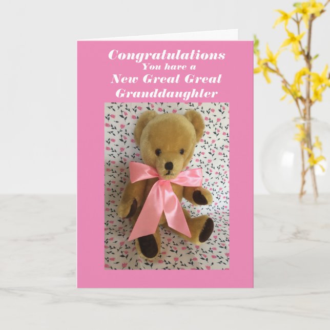 Tarjeta Nueva bisabuela (flor amarilla)