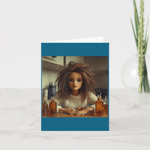 Tarjeta Nueva cara de muñeca angustiado divertida meme