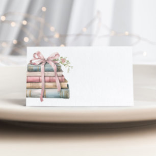 Tarjeta Nueva carta de posición de Chapter Pink Bow Books