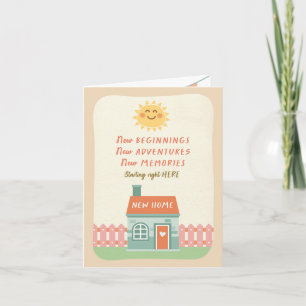 Tarjeta Nueva Casa Felicitaciones Nuevas AVENTURAS Comienz