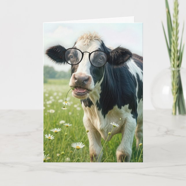 Tarjeta Nueva Casa Holstein Cow (Anverso)