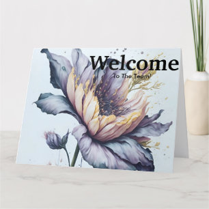 Tarjeta Nueva Floral de bienvenida de empleado