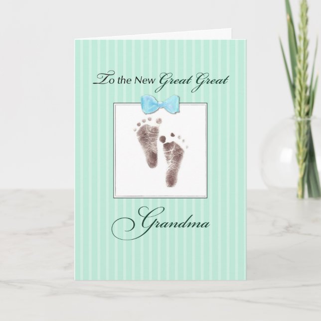 Tarjeta Nueva Gran Abuela Grande de la Gran Abuela (Anverso)