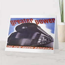 Tarjeta Nueva Haven Railroad Greater Power 1938