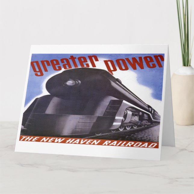Tarjeta Nueva Haven Railroad Greater Power 1938 (Anverso)