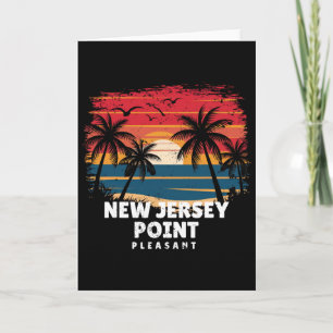 Tarjeta Nueva Jersey Point Pleasant Surfboarder Palma Árbo