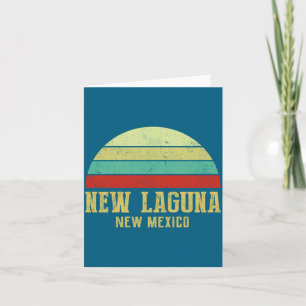 Tarjeta Nueva Laguna Nuevo México Vintage Retro Atardecer 