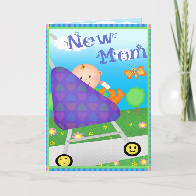 Tarjeta Nueva mamá del Día de la Madre personalizado (Anverso)