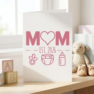 Tarjeta Nueva Mamá est 2026 Primera Vez Mamá Personalizada
