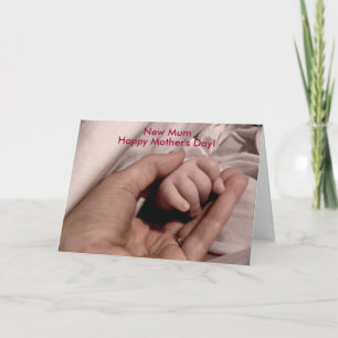 Tarjeta Nueva Mamá y el Día de la Madre Feliz para el Niño