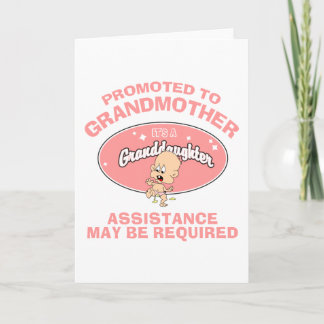Tarjeta Nueva nieta de la nueva abuela divertida