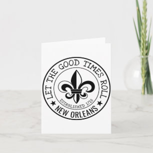 Tarjeta Nueva Orleans Deja que los Buenos Tiempos Rueden F