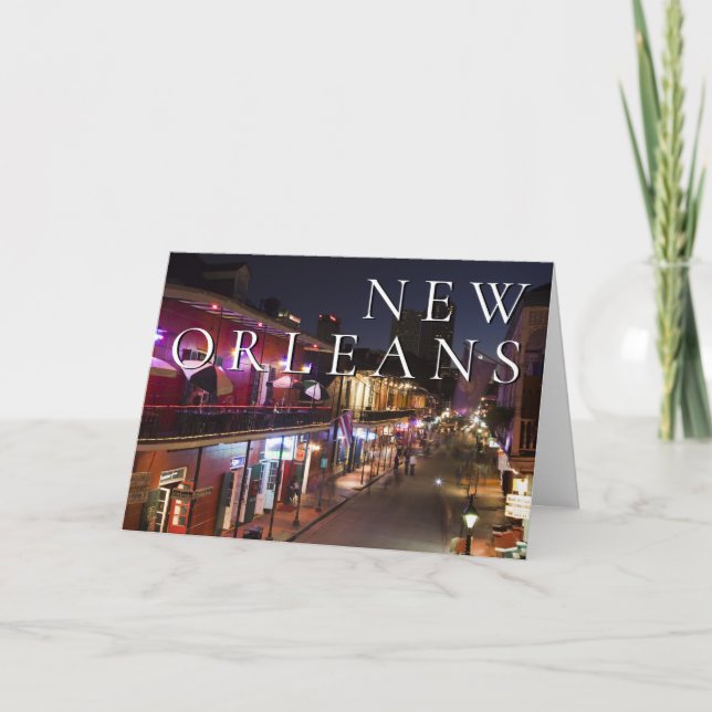 Tarjeta Nueva Orleans, Luisiana | Cumpleaños feliz (Anverso)