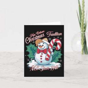 Tarjeta Nueva Orleans Sr. Bingle Navidades Tradición Snowm