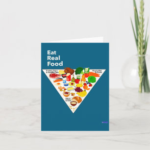 Tarjeta Nueva Pirámide Alimenticia Come Comida Real