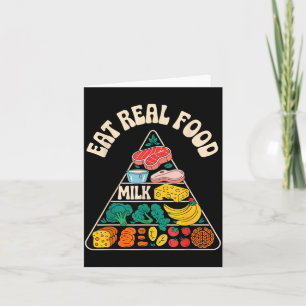 Tarjeta Nueva Pirámide Alimenticia de Comida Real