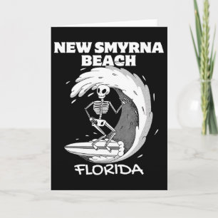 Tarjeta Nueva Playa Smyrna Florida Surf Vintage Retro Surf
