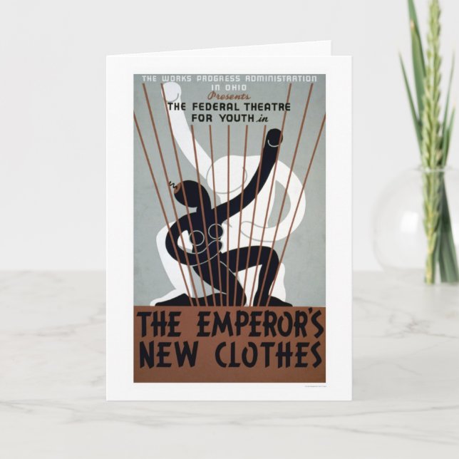 Tarjeta Nueva ropa de los emperadores WPA 1937 (Anverso)