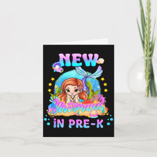 Tarjeta Nueva sirena en prek linda vuelta al cole preescol