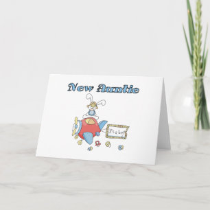 Tarjeta Nueva tía - Camisetas y regalos de avión