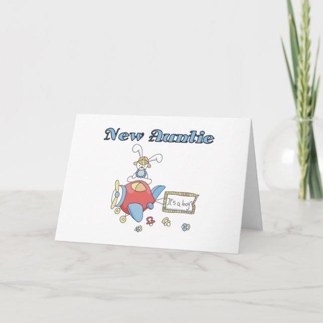 Tarjeta Nueva tía - Camisetas y regalos de avión (Anverso)