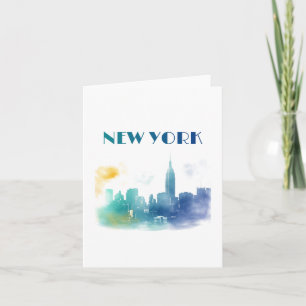 Tarjeta Nueva York City Skyline NYC Travel America Liberty