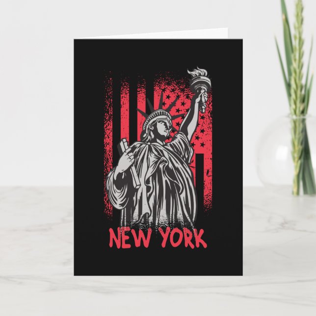 Tarjeta Nueva York Estatua de la Libertad Estados Unidos B (Anverso)