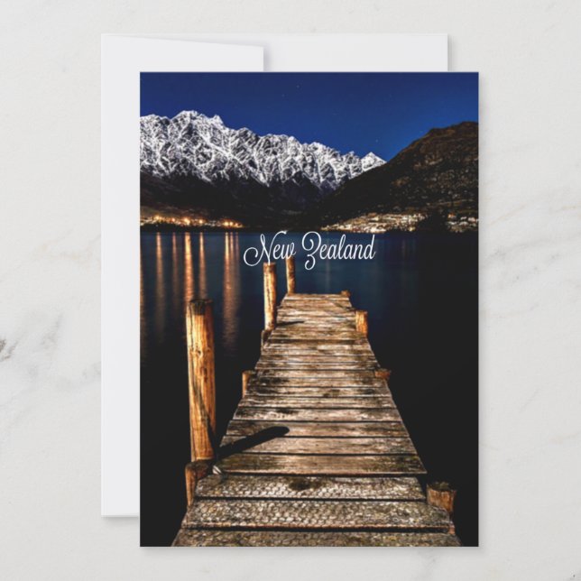 Tarjeta Nueva Zelanda de noche (Anverso)