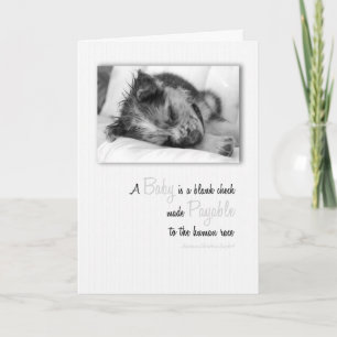 Tarjeta Nuevas felicitaciones para el bebé de cachorros