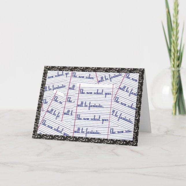 Tarjeta Nuevo año escolar (Anverso)