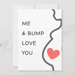 Tarjeta Nuevo bebé/embarazo Me y la panza te amamos guapo