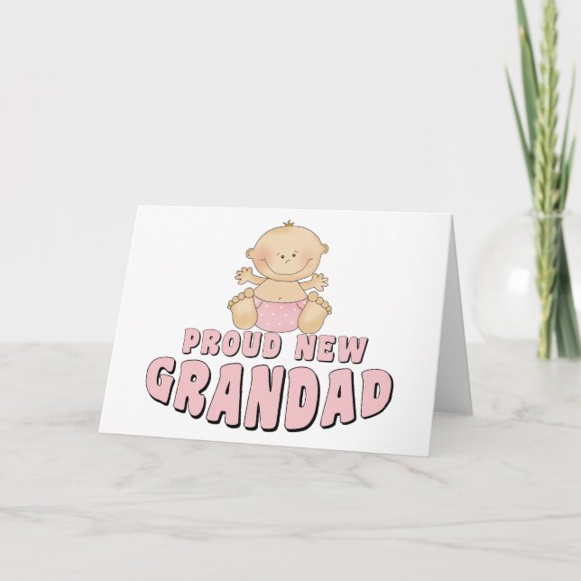 Tarjeta NUEVO chica    ORGULLOSO del Grandad (Anverso)