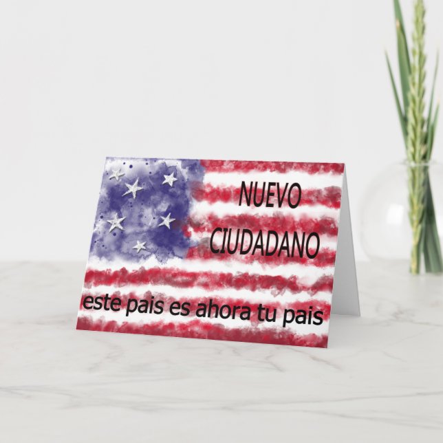 Tarjeta Nuevo ciudadano americano (Anverso)