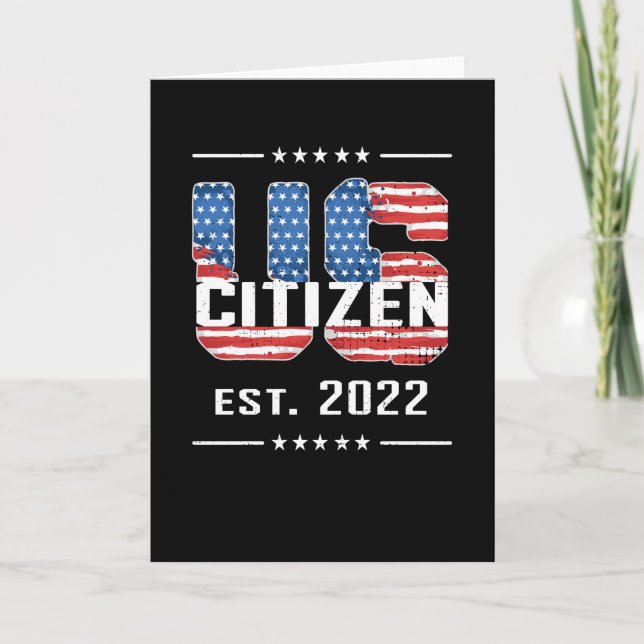 Tarjeta Nuevo ciudadano estadounidense 2022 Orgullosa ciud (Anverso)
