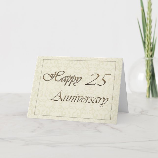 Tarjeta Nuevo Clásico del 25 Aniversario del Empleado (Anverso)