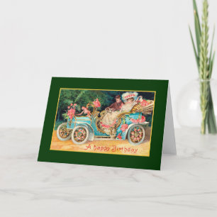 Tarjeta Nuevo Coche Feliz Cumpleaños Fine Vintage