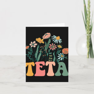 Tarjeta Nuevo cumpleaños de Teta Wildflower y exposición d