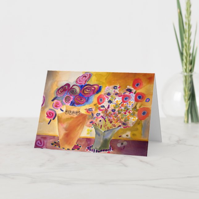Tarjeta nuevo florero floral (Anverso)