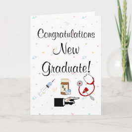 Tarjeta Nuevo humor de la Graduado-Enfermera de la