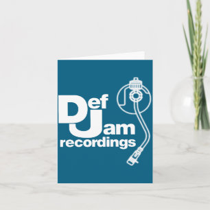Tarjeta Nuevo Logotipo de Grabaciones Def Jam Clic Rap Hip